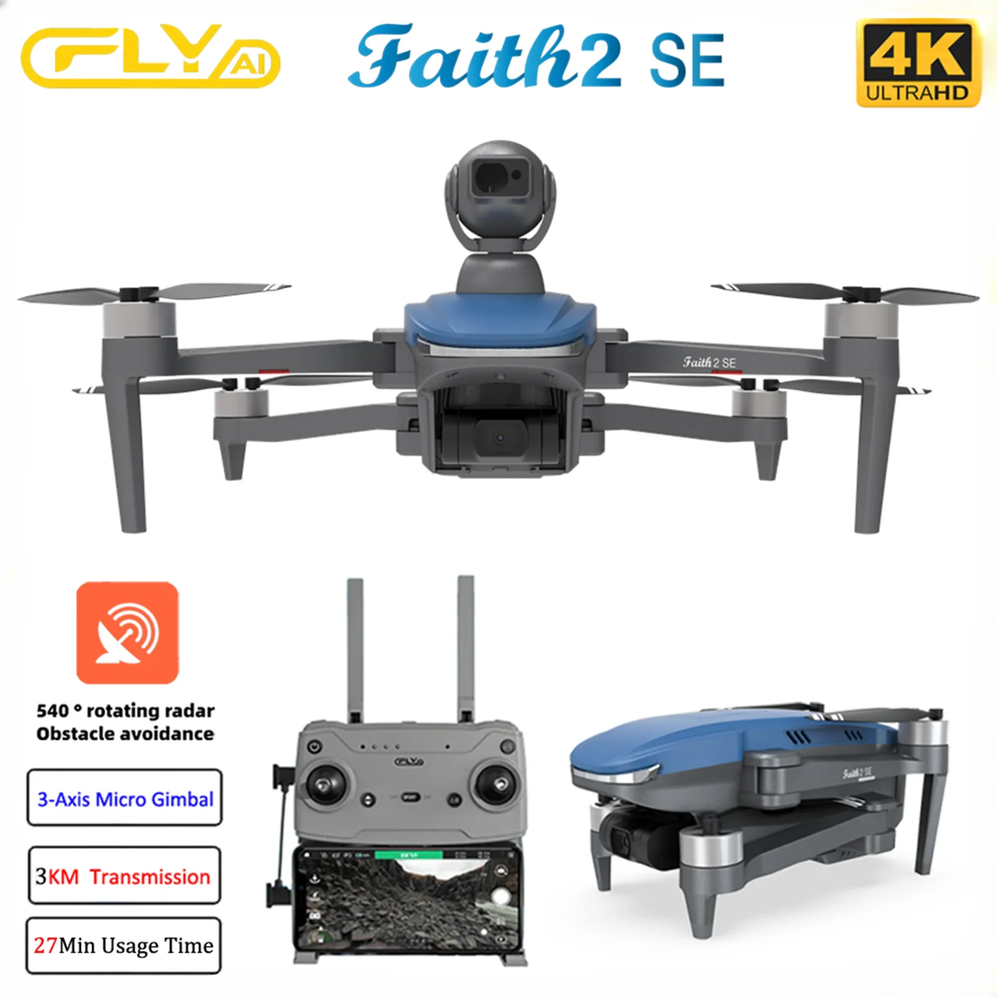 Fe 2 SE Con 540 °   Evitar obs - Jjrc Drone X12 reseña y precio